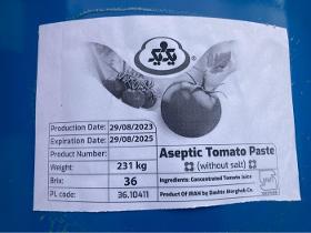 Tomato paste aseptic 